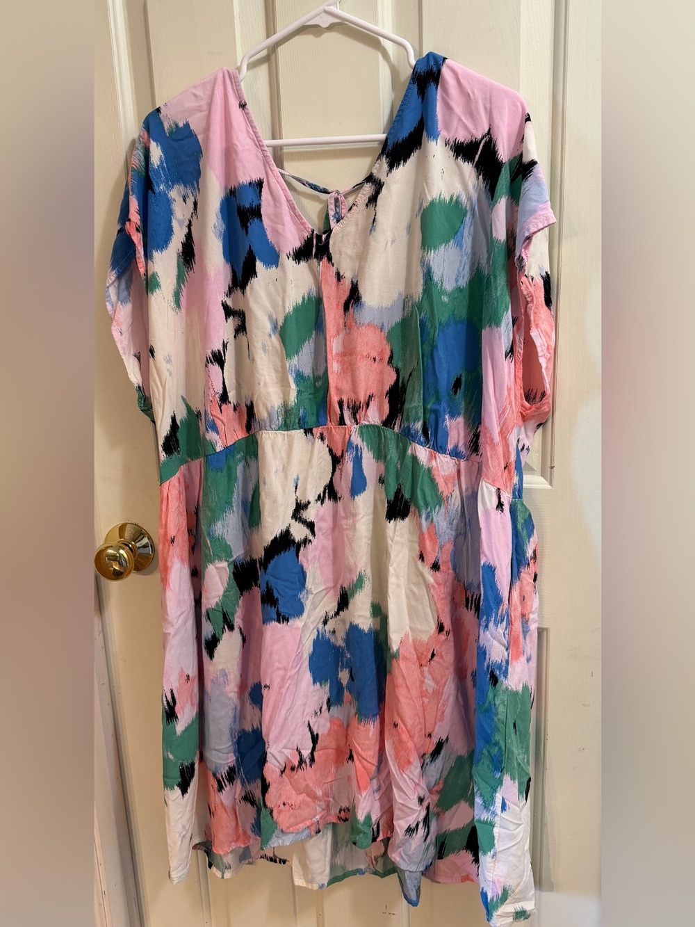 Ava & Viv Abstract Watercolor A-Line Dress